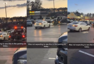 A Driver Made A Fast Getaway When A Truck Driver Tried To Tow Their Car Away