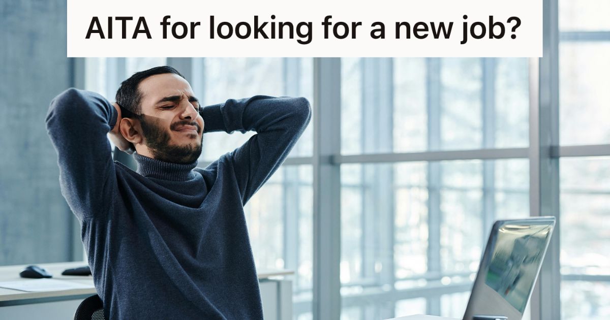 employee looking upset at his laptop