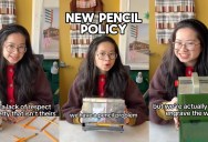 A Teacher Came Up With A New Pencil Policy Because Her Students Were Going Through Them Too Fast