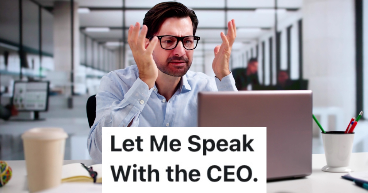 A Worker Sounded Off About Customers Who Expect To Be Given The CEOs Phone Number After They Complain man at his desk