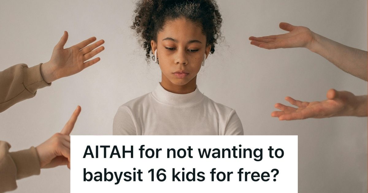 faceless people scolding teenage girl