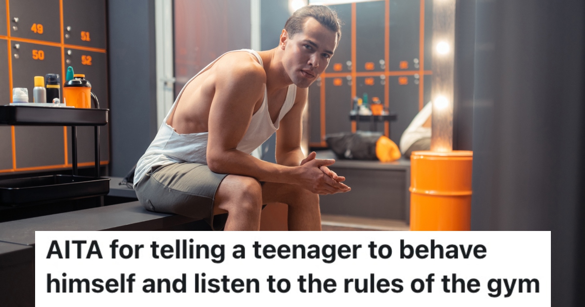 man in a locker room