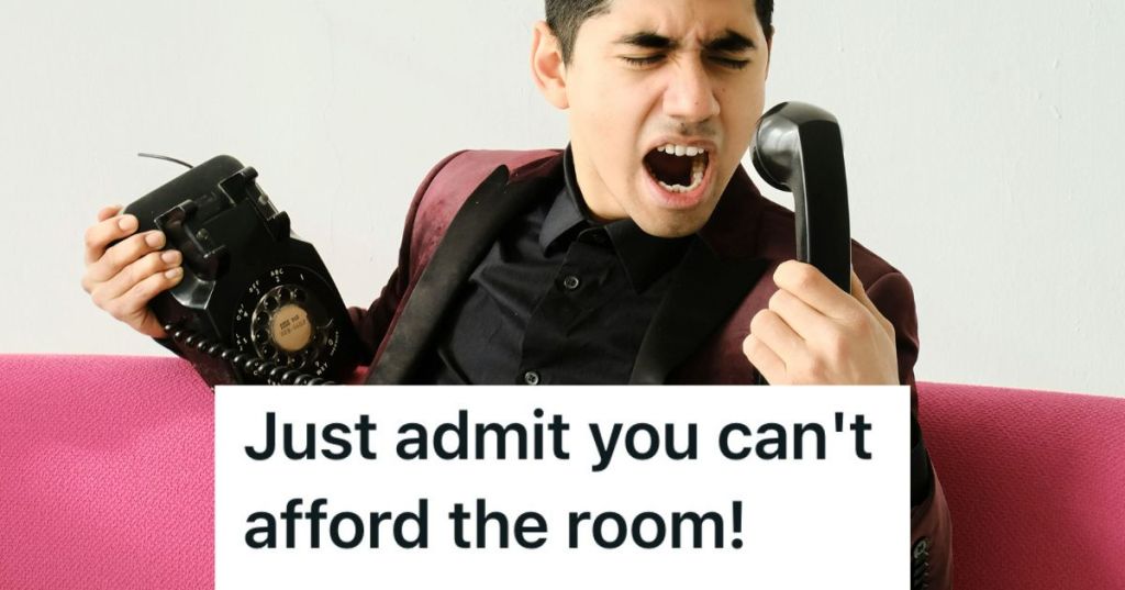 Angry man yelling on the phone