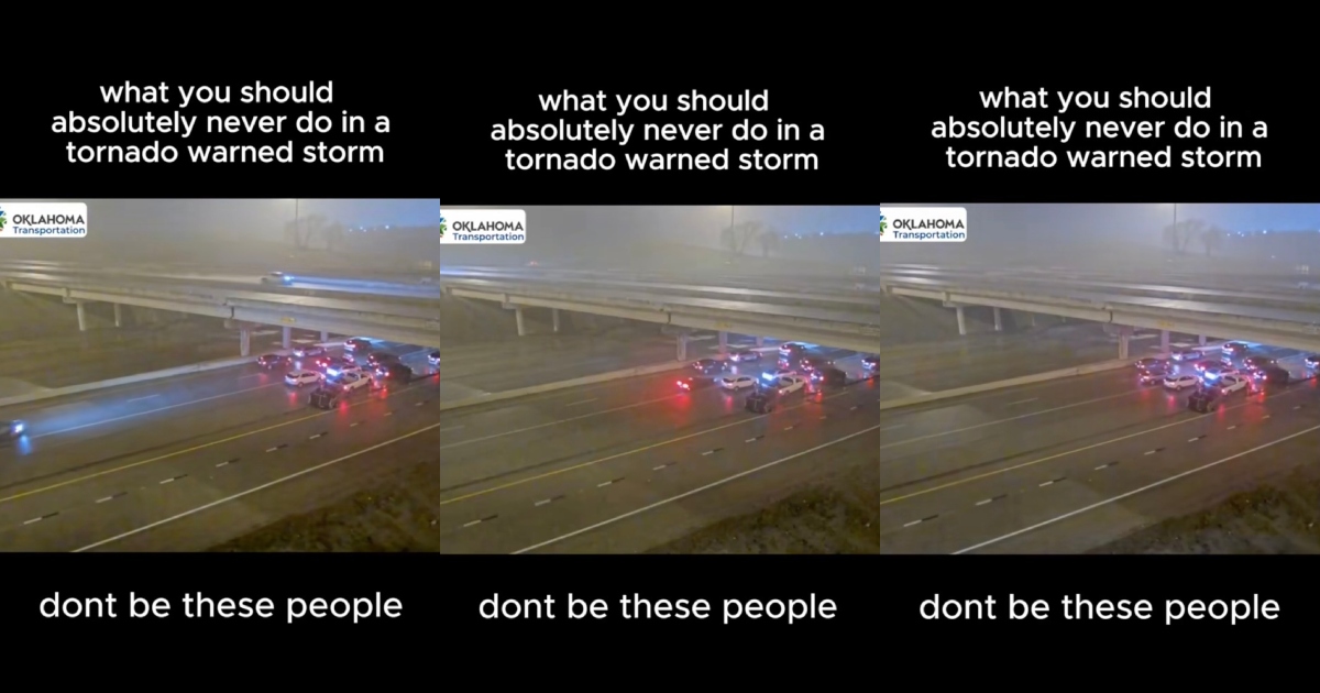 A Weather Expert Says One Common Tornado Mistake Could Be Extremely Dangerous cars under an overpass