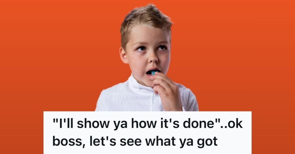 kid eating a candy bar