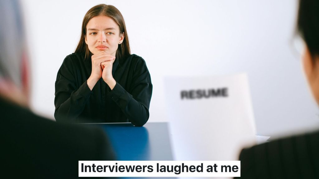 woman at a job interview