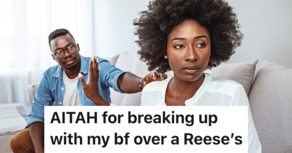 woman breaking up with boyfriend