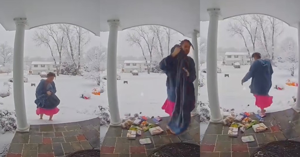 person on a porch