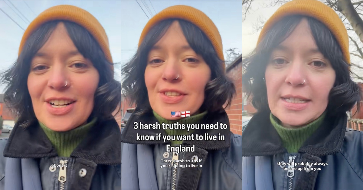 woman talking about england