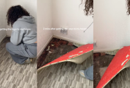 A New Homeowner Wasn’t Happy About What She Found When She Pulled Up The Carpet