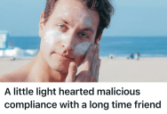 Man Tried To Warn His Stubborn Friend Not To Use Low SPF Tanning Oil On Very Pale Skin, So Twenty Minutes In The Sun Left The Friend Bright Red
