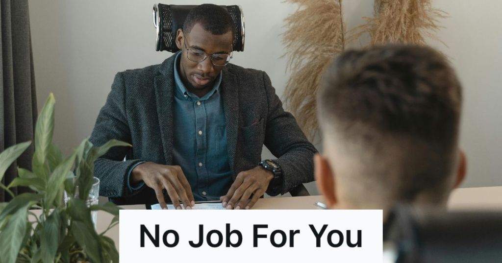 man conducting a job interview