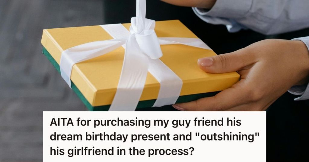 man opening a bright yellow box