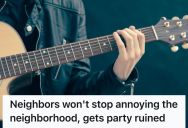 Homeowner Kept Losing Sleep To His Neighbors Blasting Party Music Late At Night, So He Plugged In His Guitar And Drove The Party Out With His Own Noise