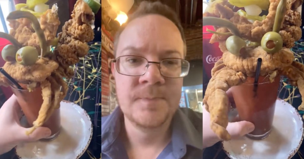 man with a bloody mary