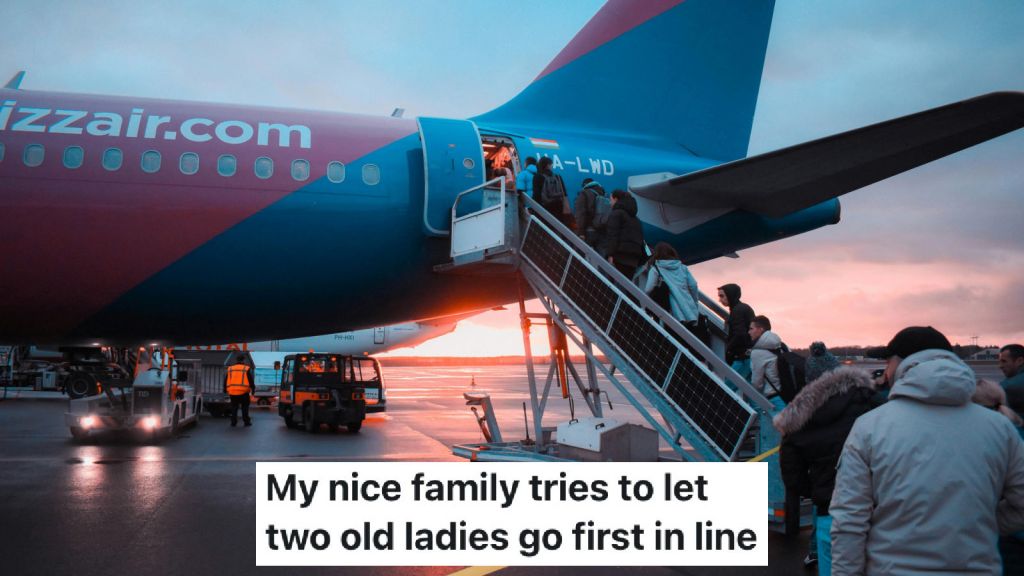 people boarding a flight
