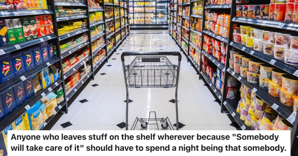 grocery cart in a store