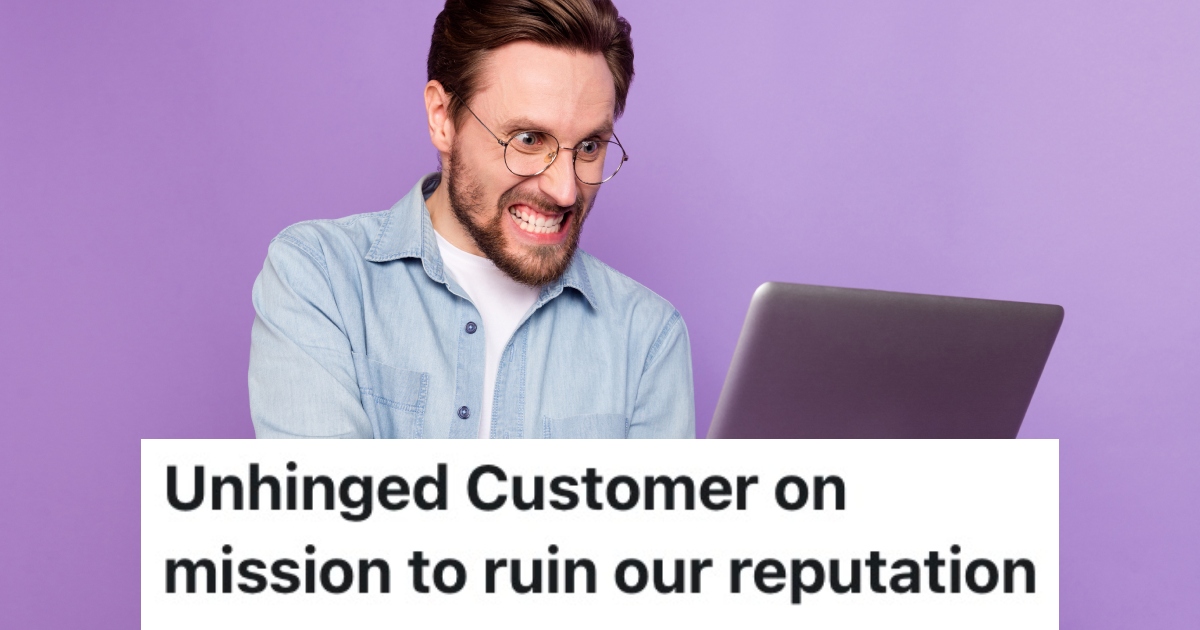 A Customer Flipped Out On A Worker Because Of A Missing Delivery, So They Gave Him A Refund And Refused To Do Business With Him Again man on a computer