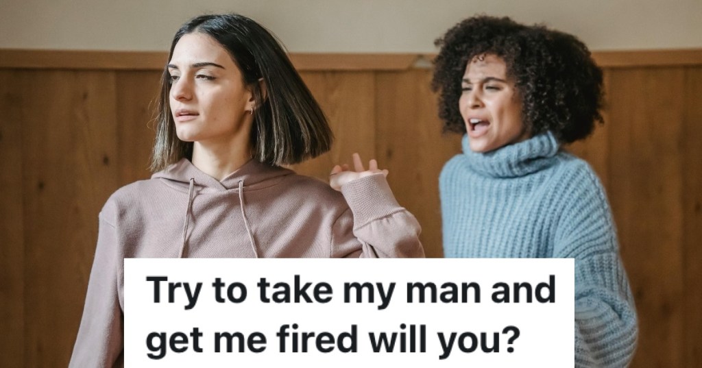 woman blowing off a female friend