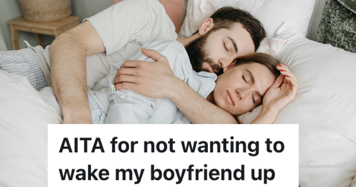 heterosexual couple cuddling in bed