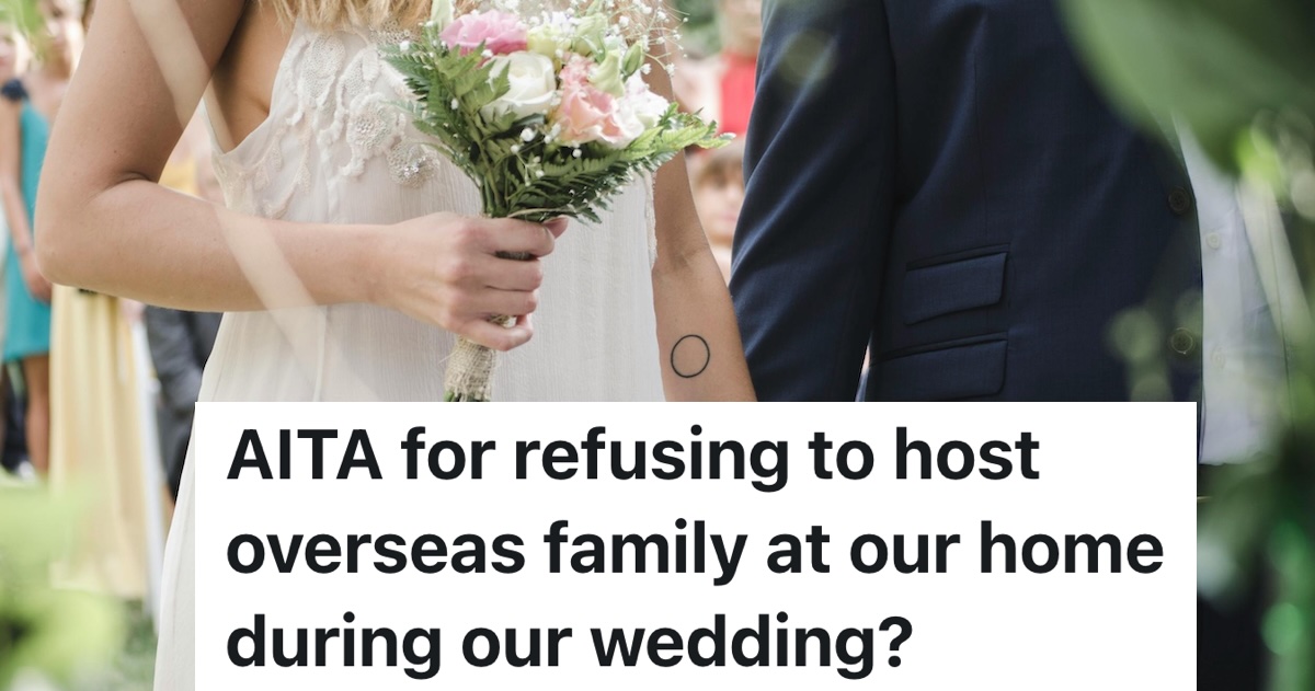 Fiancé’s Family Assumes Couple Will Host Overseas Guests During Their Wedding, So They Refuse And Plan To Set Boundaries close up of bride and grooms hands