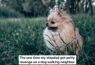 Homeowners Deal With A Neighbor Who Refuses To Clean Up After His Pomeranian, So The Stepfather Gets Fed Up And Delivers The Mess Back To Him