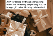 Her Friend Required Gifts For Her Birthday Party, So She Called Her Out In A Group Chat
