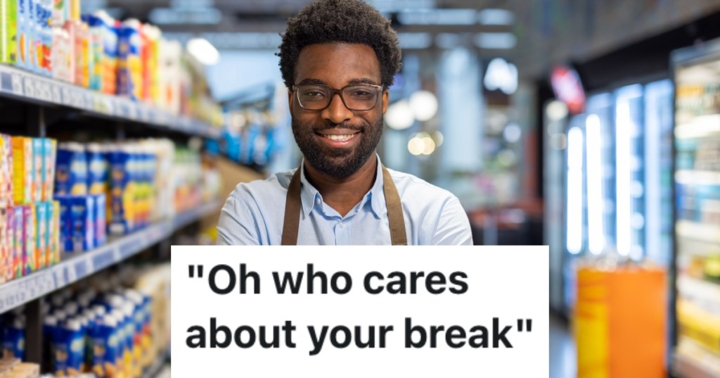 man in a grocery store