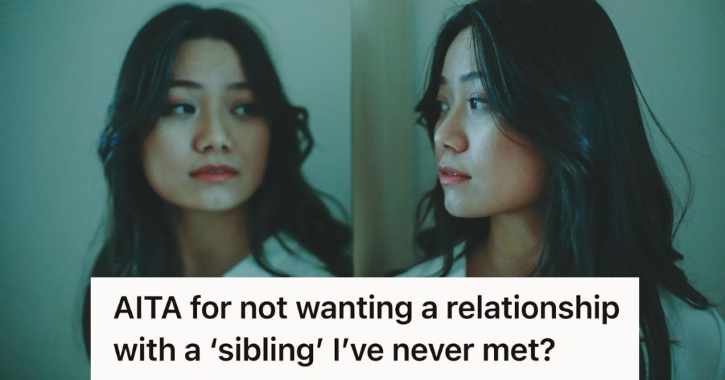 sad woman looking at her reflection