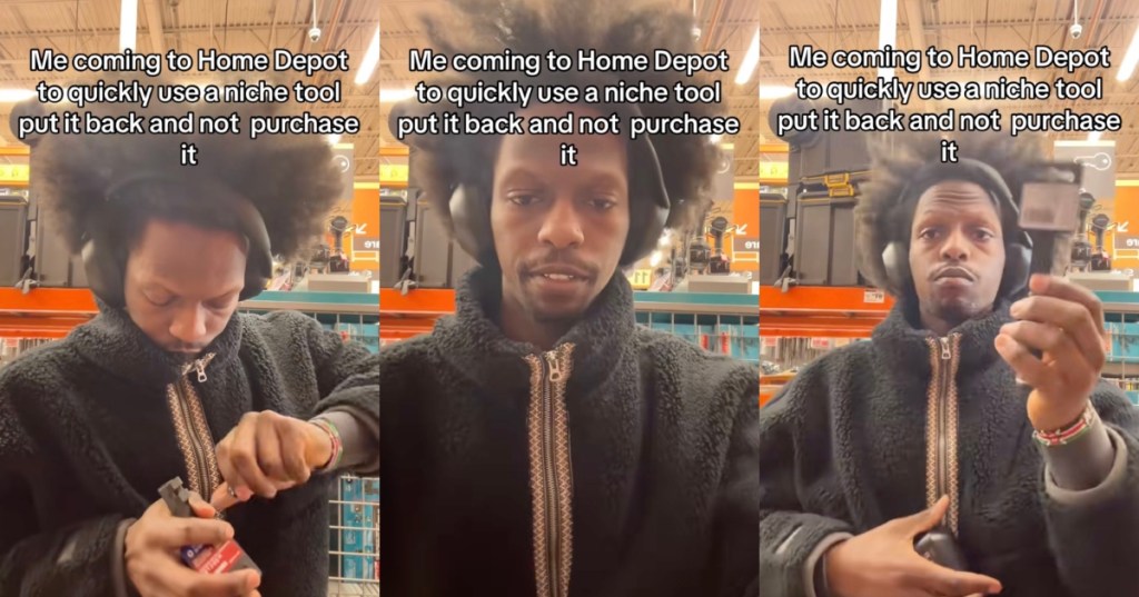man in a home depot