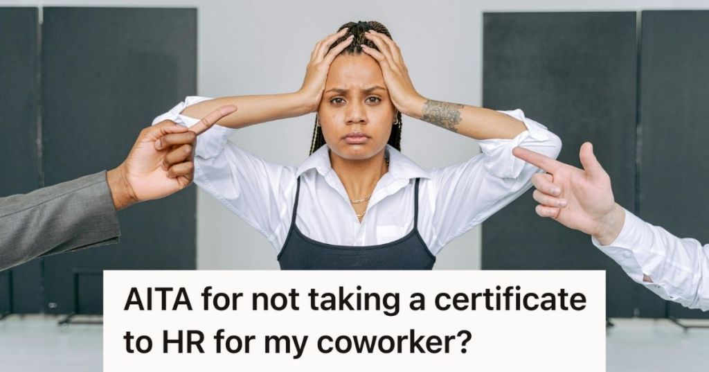 stressed employee with chaos around her