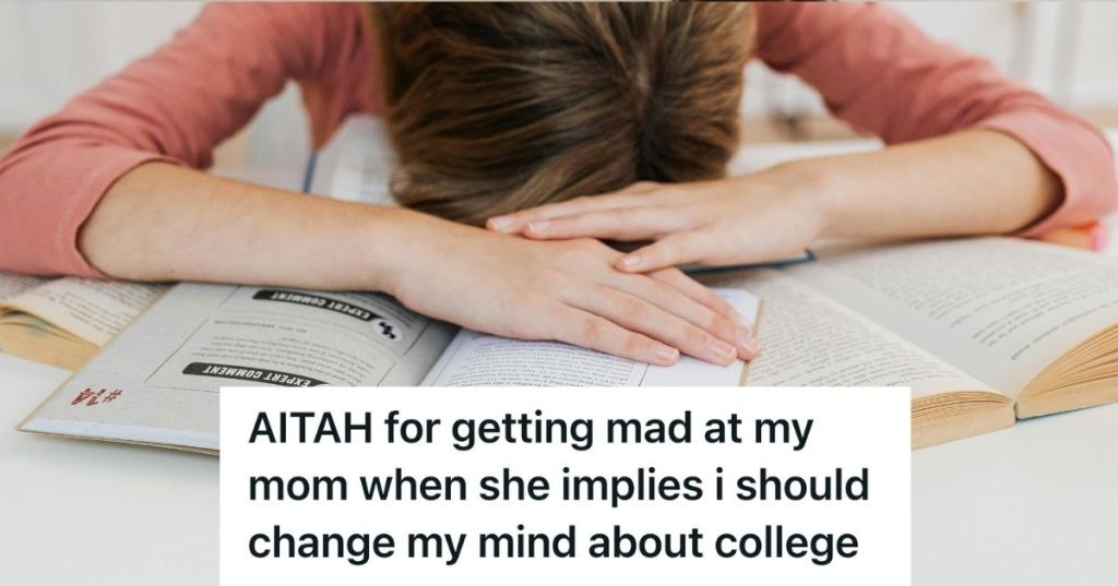 student face down in books