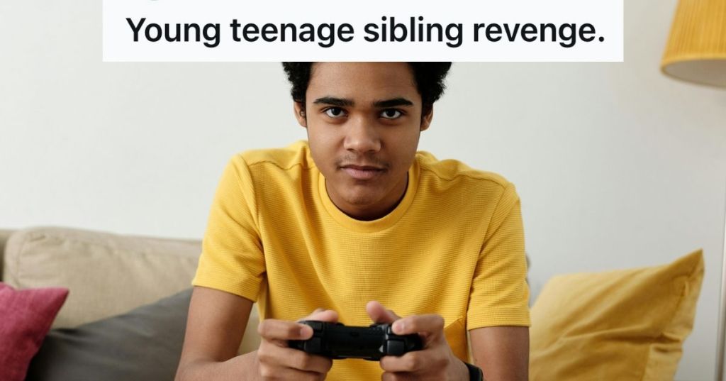 teen in yellow shirt playing video games