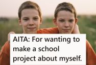 He Wants To Do A School Project About Himself, But His Mom Is Telling Him That It Should Be About Both Him And His Twin Brother