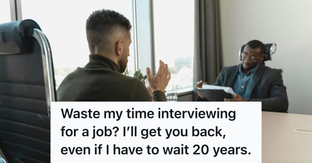 two men sitting in job interview