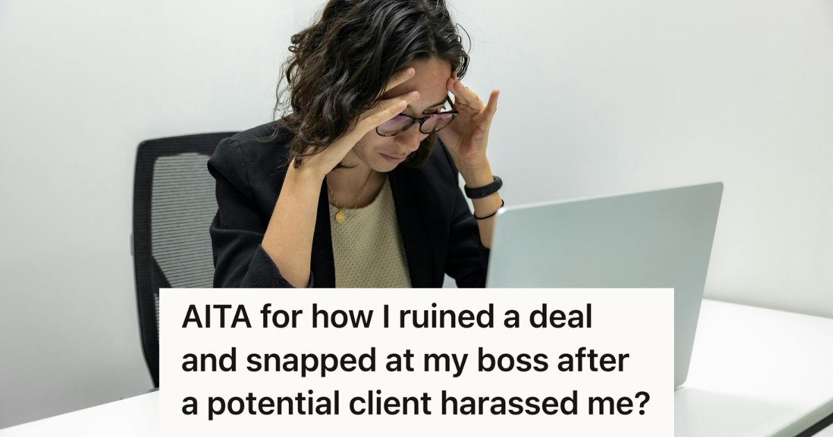 upset woman at her desk