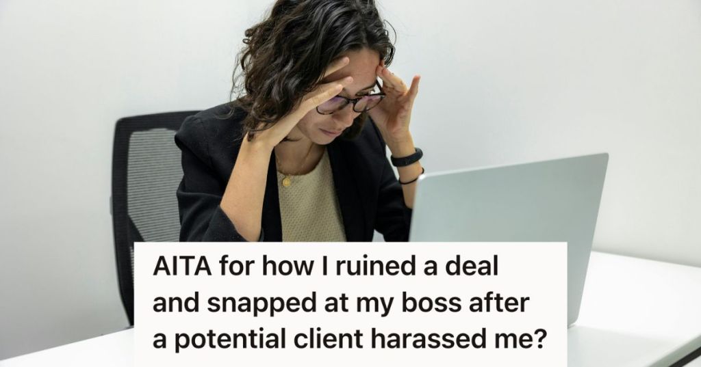 upset woman at her desk