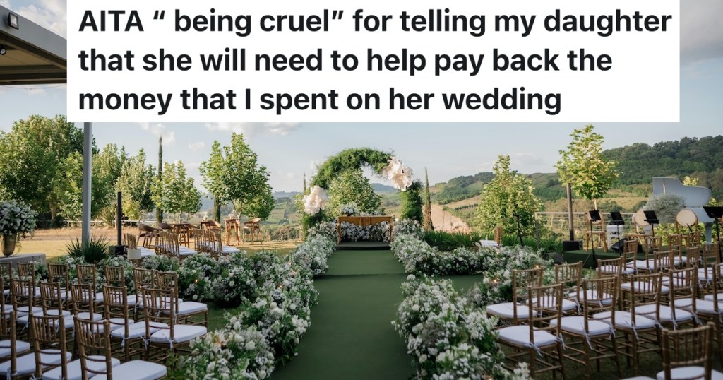 outdoor wedding reception set up