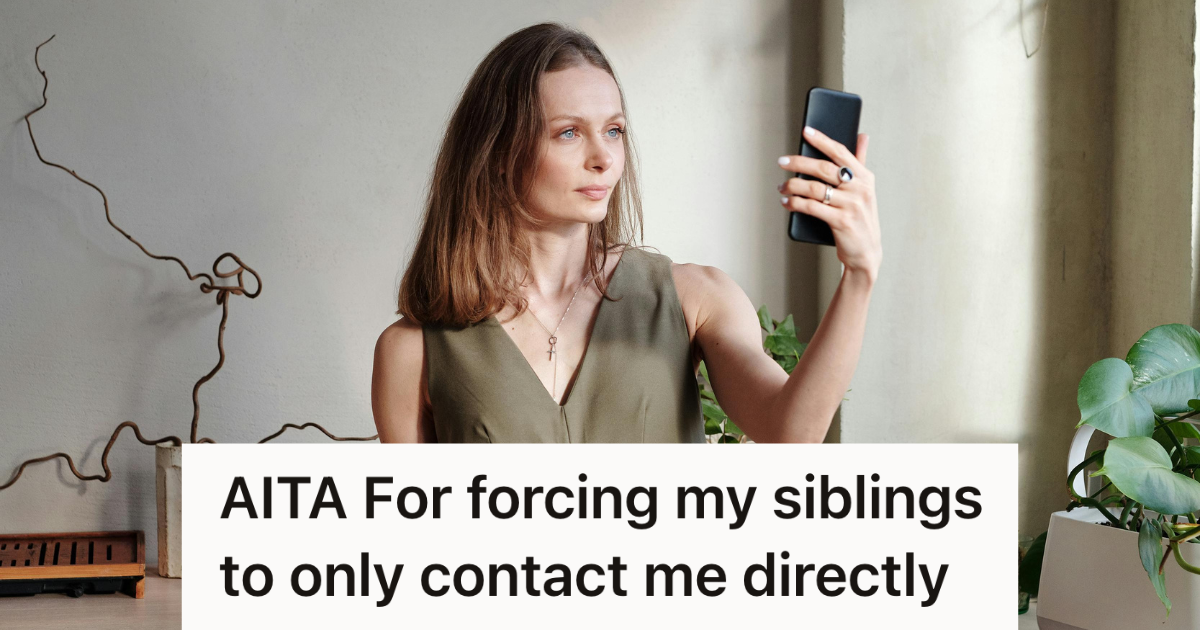 woman in green dress looking at her phone