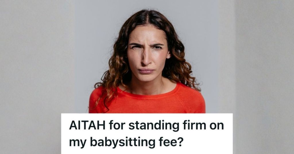 woman looking upset in red shirt