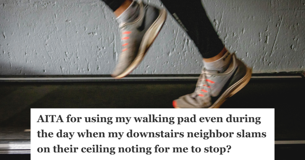 woman walking on walking pad