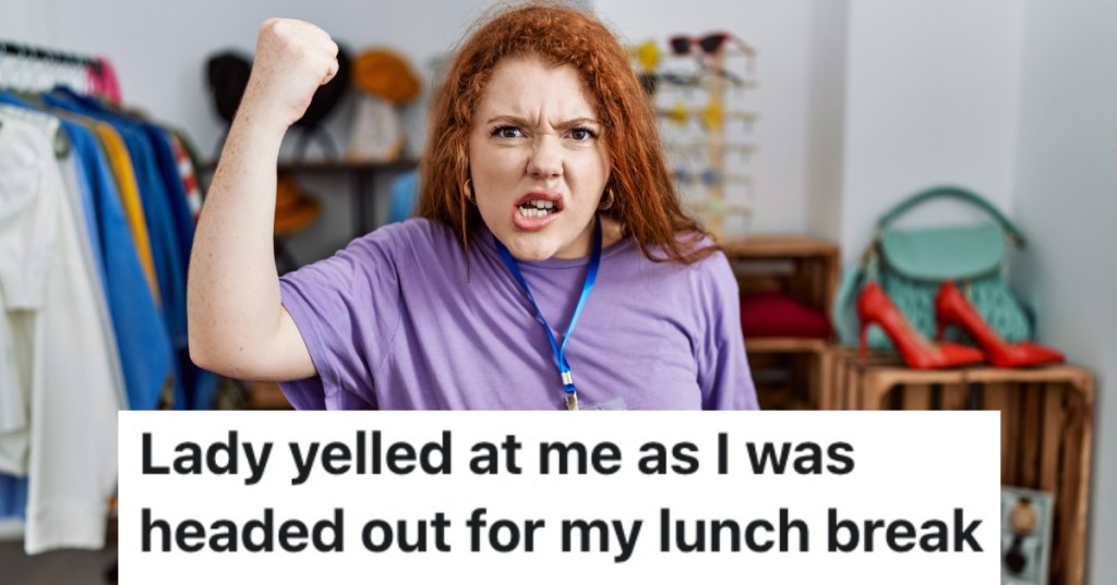 woman shaking her fist