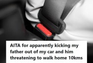 Woman’s Father Refused To Put The Seat Belt On Despite The Alarm Going Off, And When They Argued About It, He Got Out Of The Car