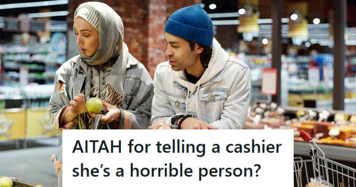 Husband and wife shopping for groceries together