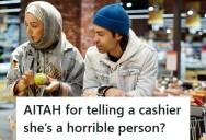 Woman Was Grocery Shopping With Her Husband Who Had A Broken Arm, But When The Cashier Made Assumptions And Called Him Lazy, The Wife Called Her Out