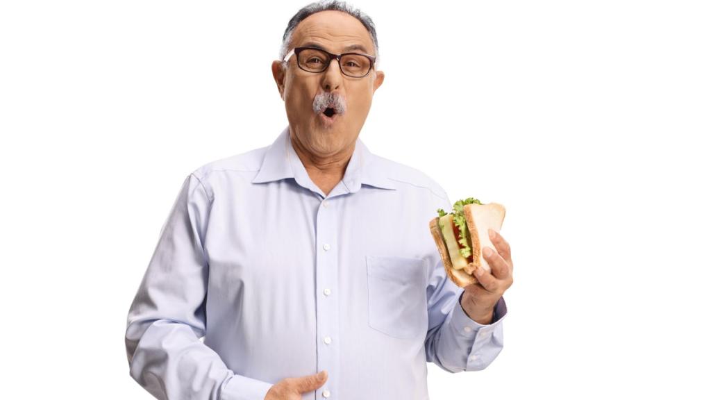 man holding a sandwich