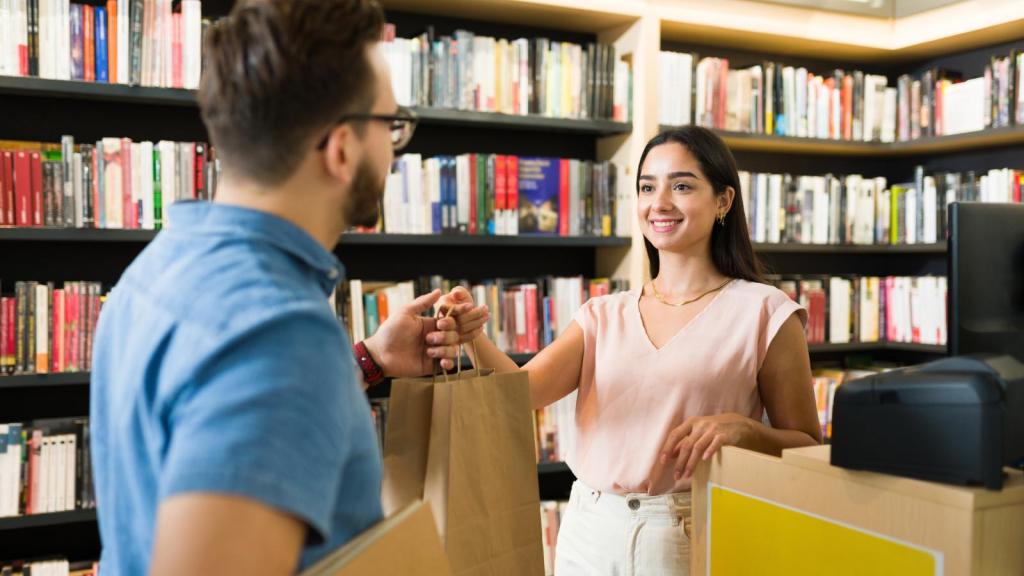 people in a bookstore