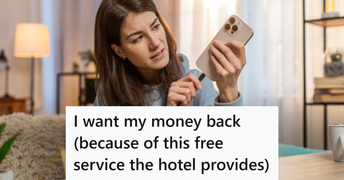 Woman charging phone