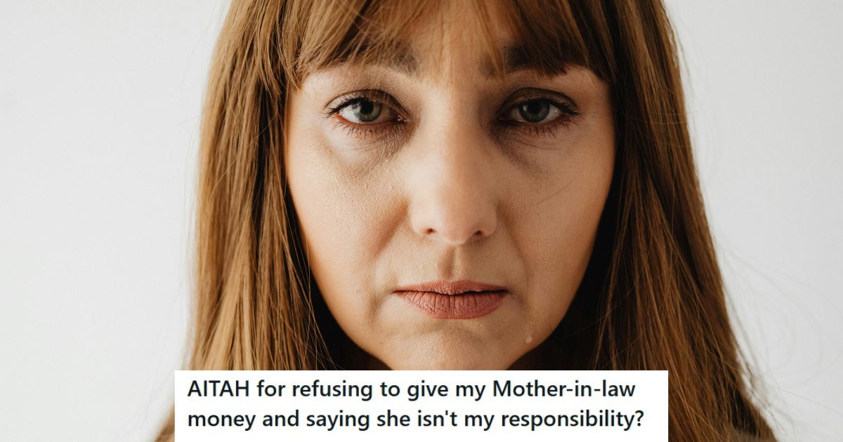 Woman with red hair crying