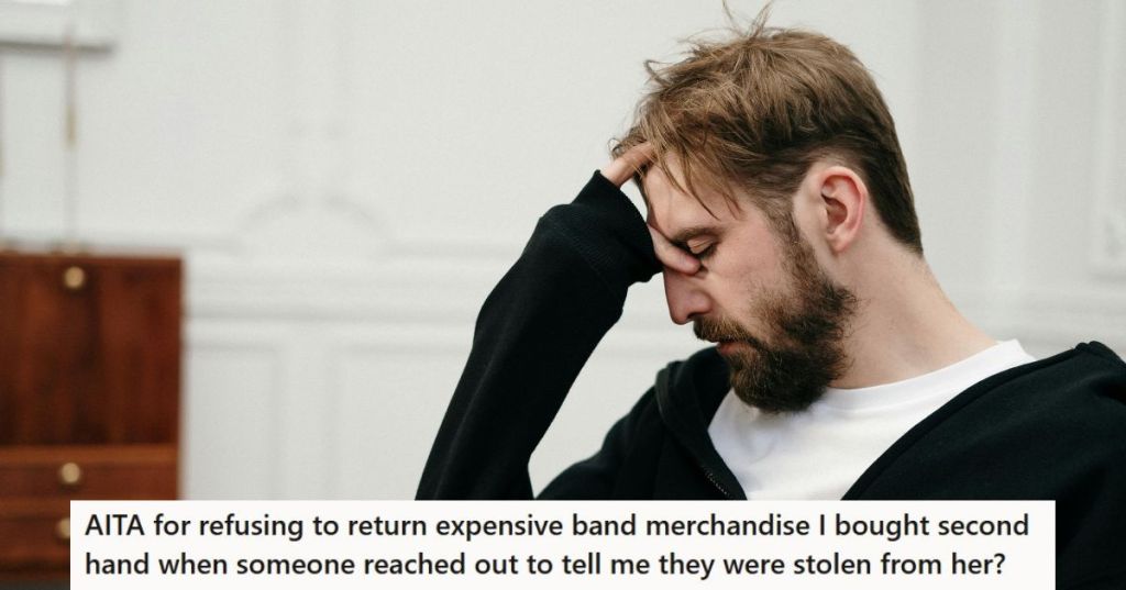 stressed man in black sweater